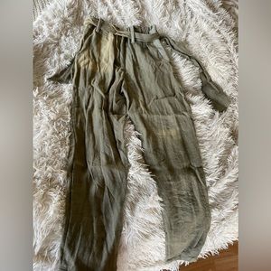 Rare!!! Pono Ena Linen paper bag style pants size small